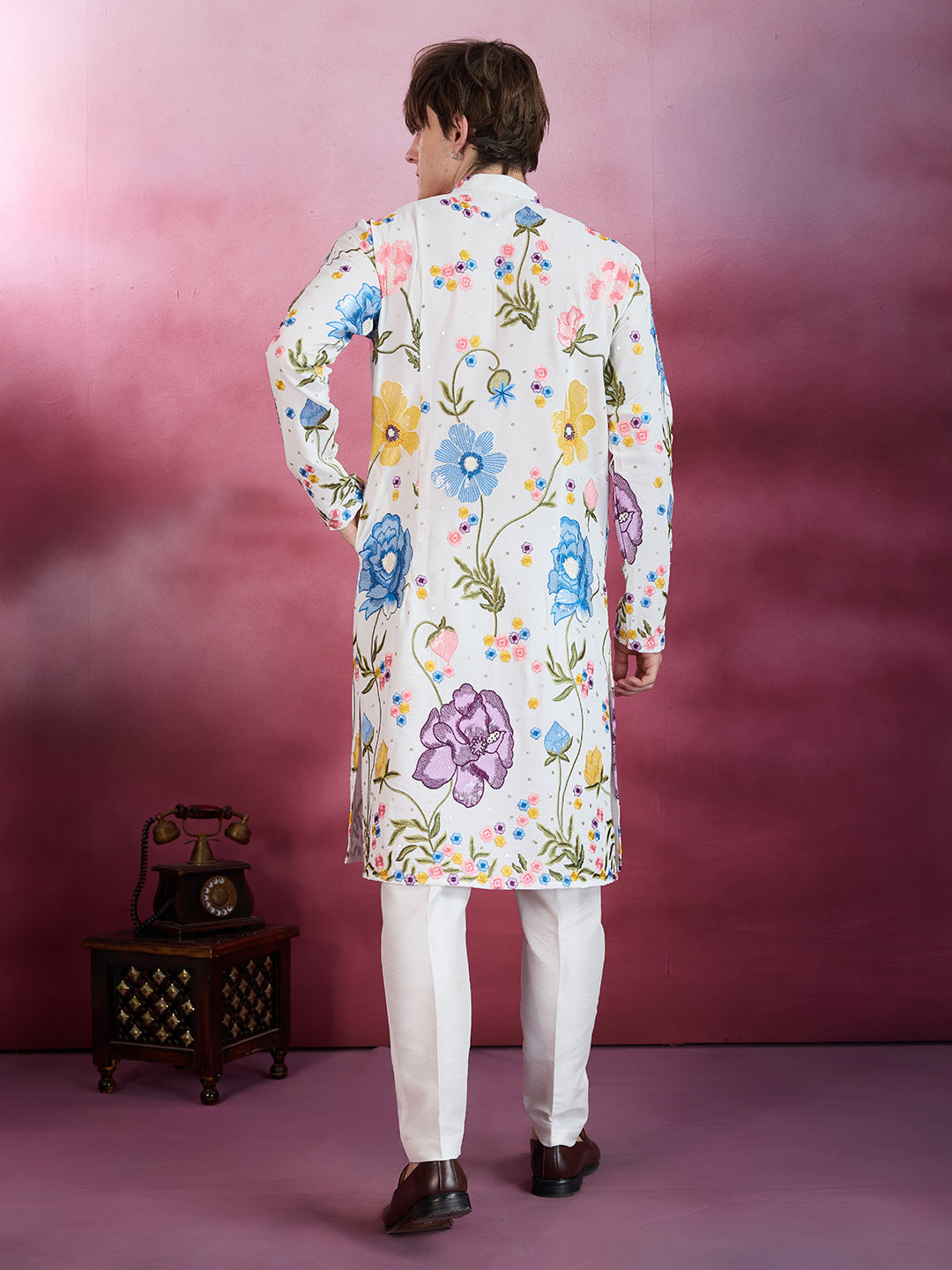BLOOM AURA MULTICOLOR EMBROIDERY KURTA SET