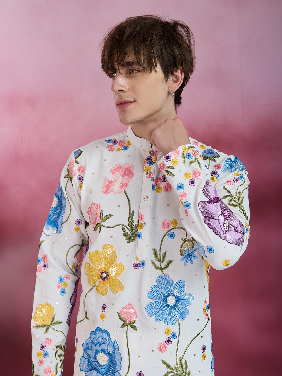 BLOOM AURA MULTICOLOR EMBROIDERY KURTA SET