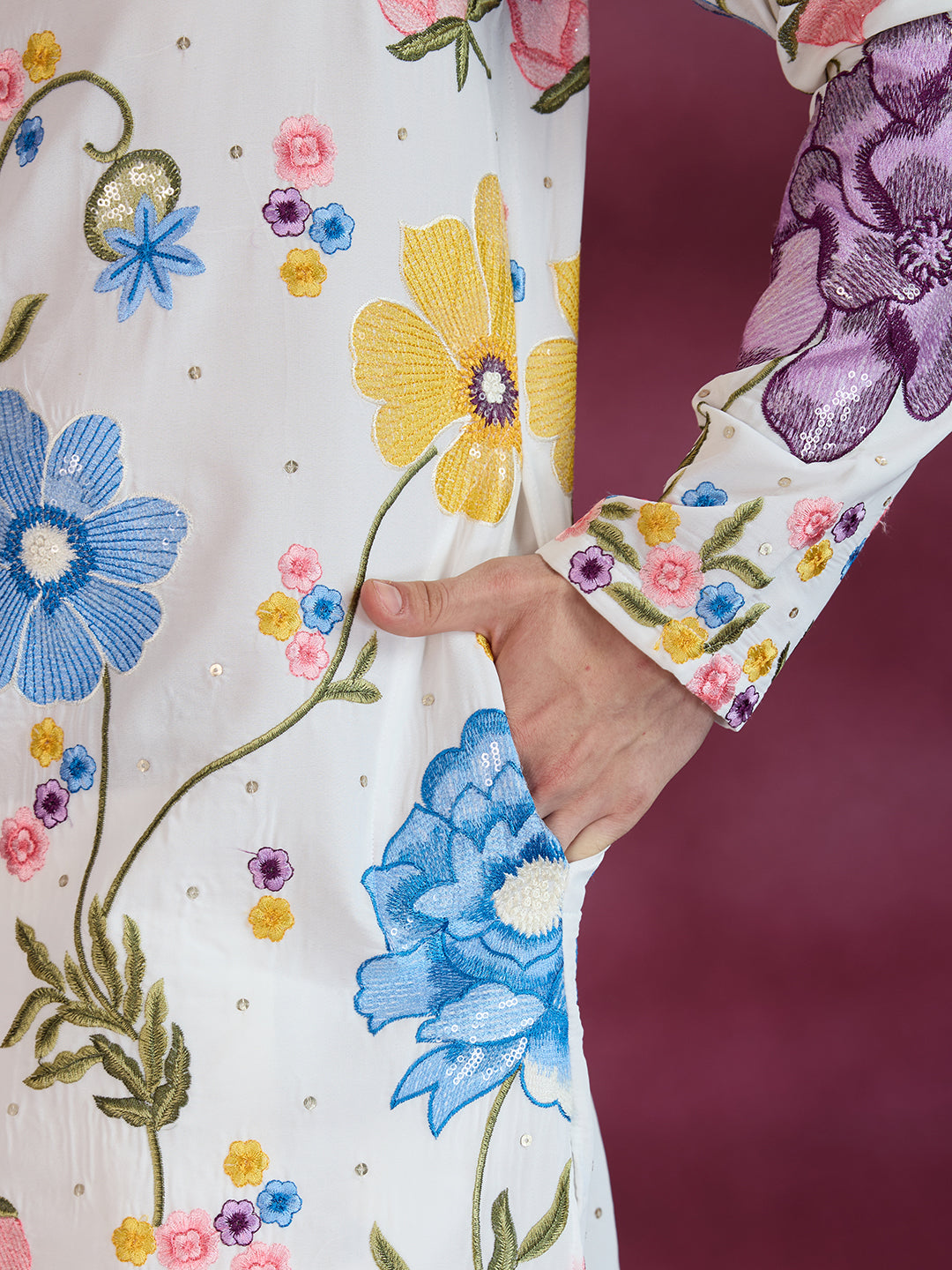 BLOOM AURA MULTICOLOR EMBROIDERY KURTA SET