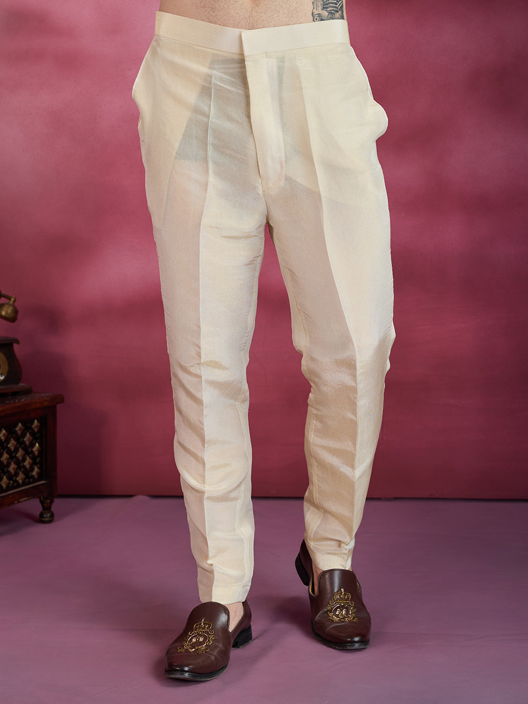IVORY ELEGANCE SHEER COTTON CHIKANKARI KURTA SET