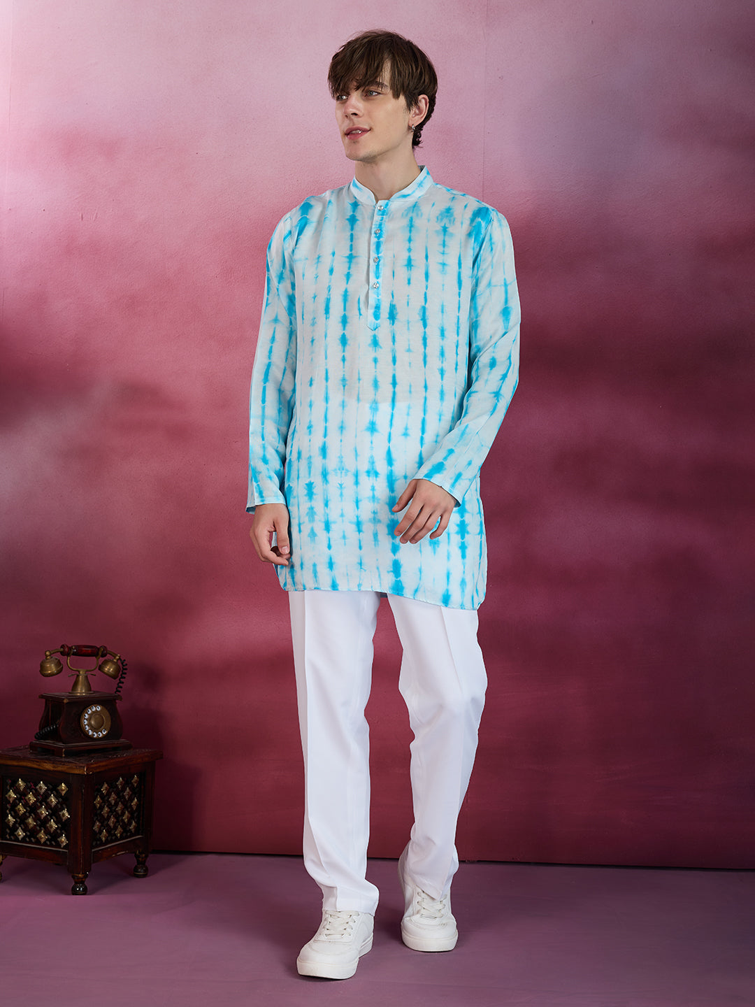BLUE MIRAGE ARTISANAL TIE-DYE KURTA SET