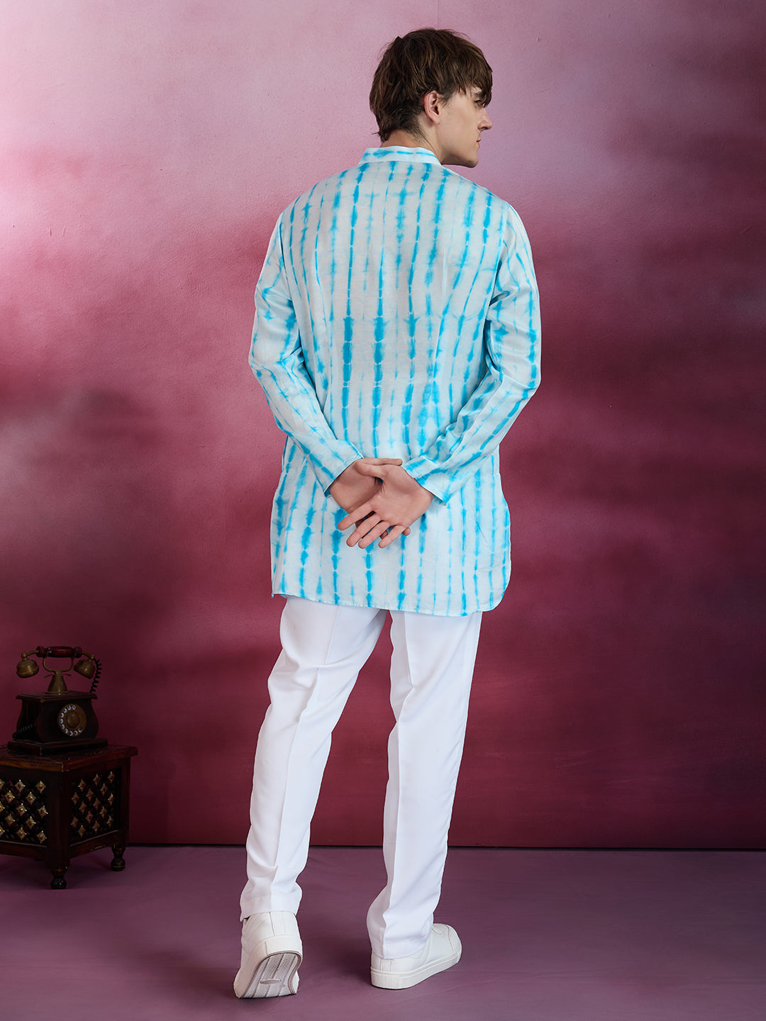 BLUE MIRAGE ARTISANAL TIE-DYE KURTA SET
