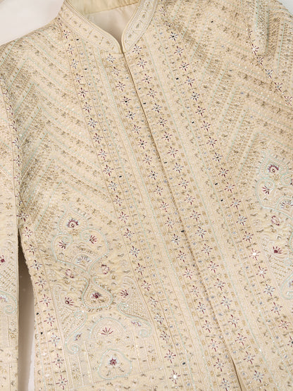 GOLDEN GLEAM HAND WORK SHERWANI FOR GROOM