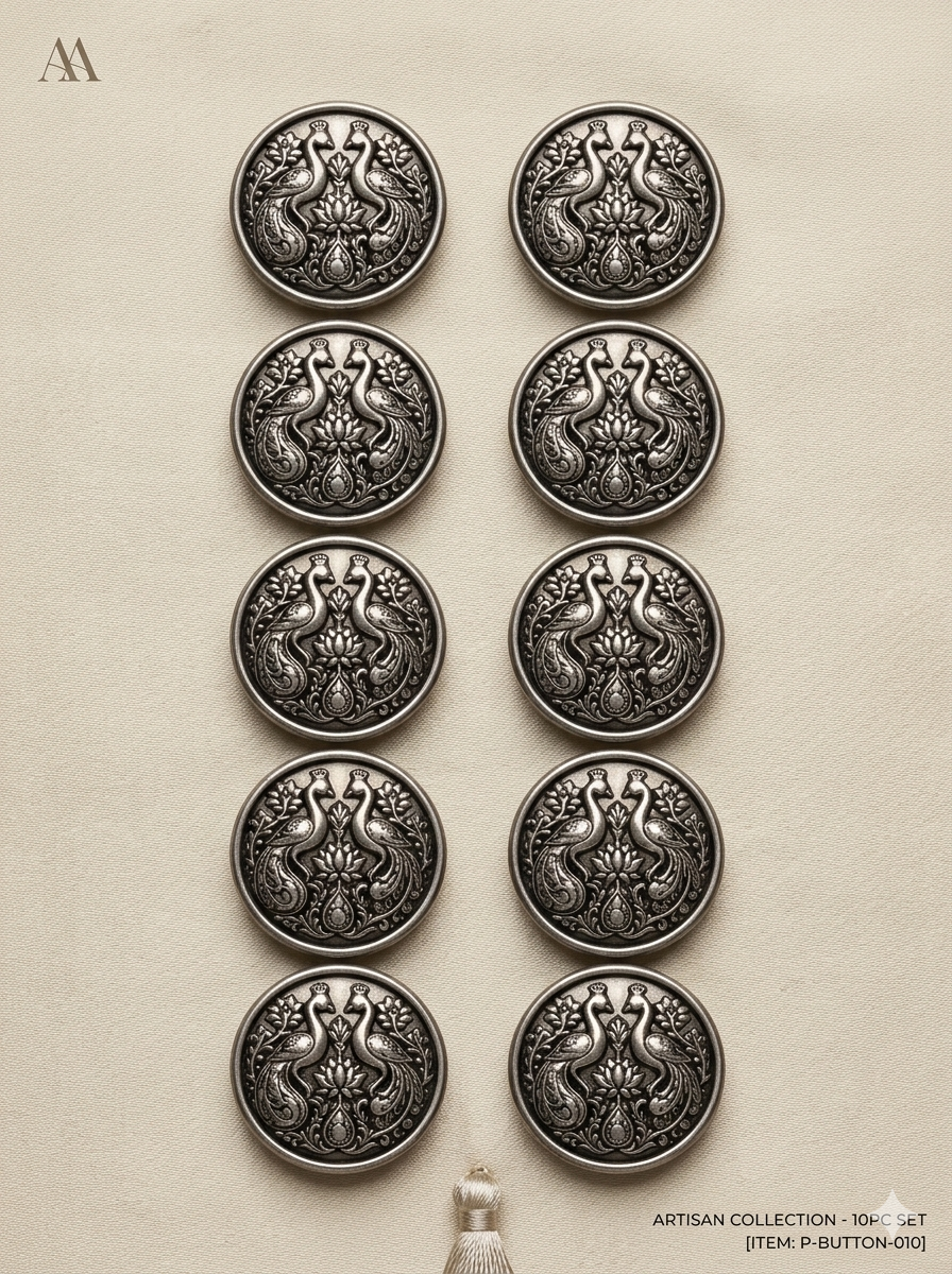 Mayur Royale Heritage Brooch & Button Set