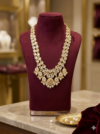 Rajsi Polki Pearl Groom Mala beige shade