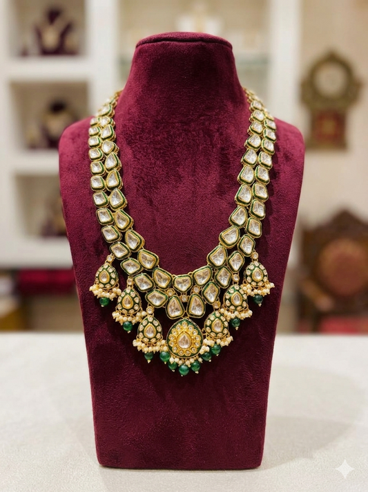 Rajwada Emerald Kundan Groom Mala green shade