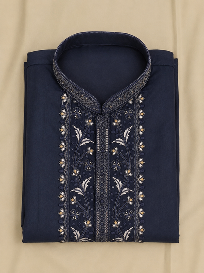 Royal Midnight Embroidered Kurta Pant Set