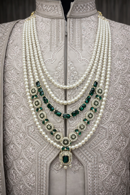 Panna Rajsi Pearl Kundan Mala