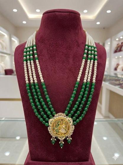 Radha Krishna Emerald Heritage Mala