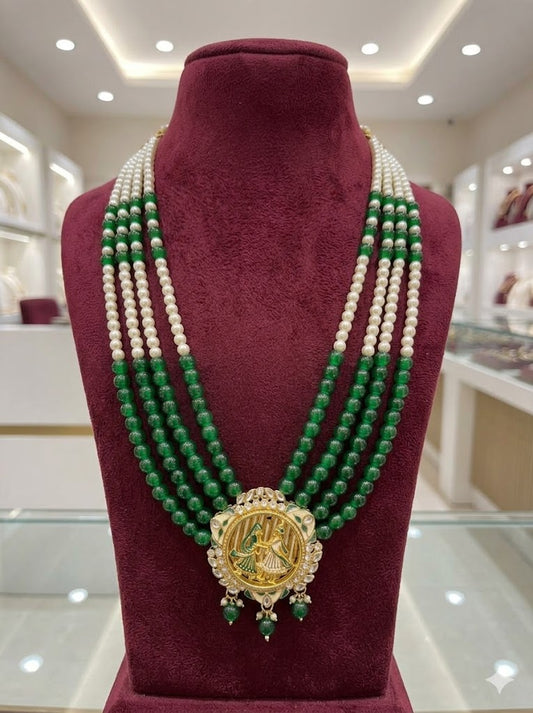 Radha Krishna Emerald Heritage Mala