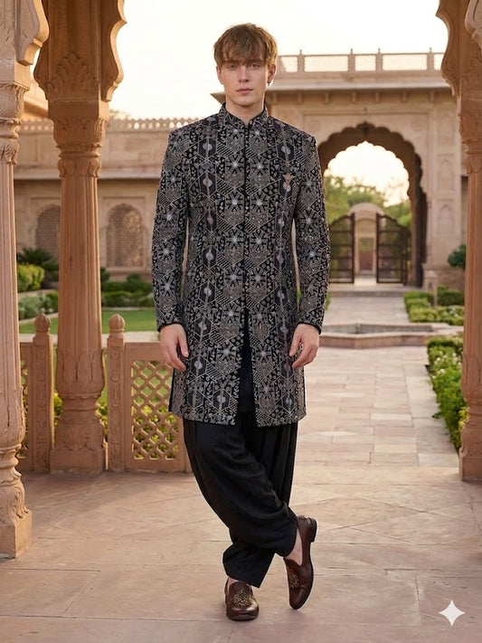 Midnight Eden Indowestern Achkan