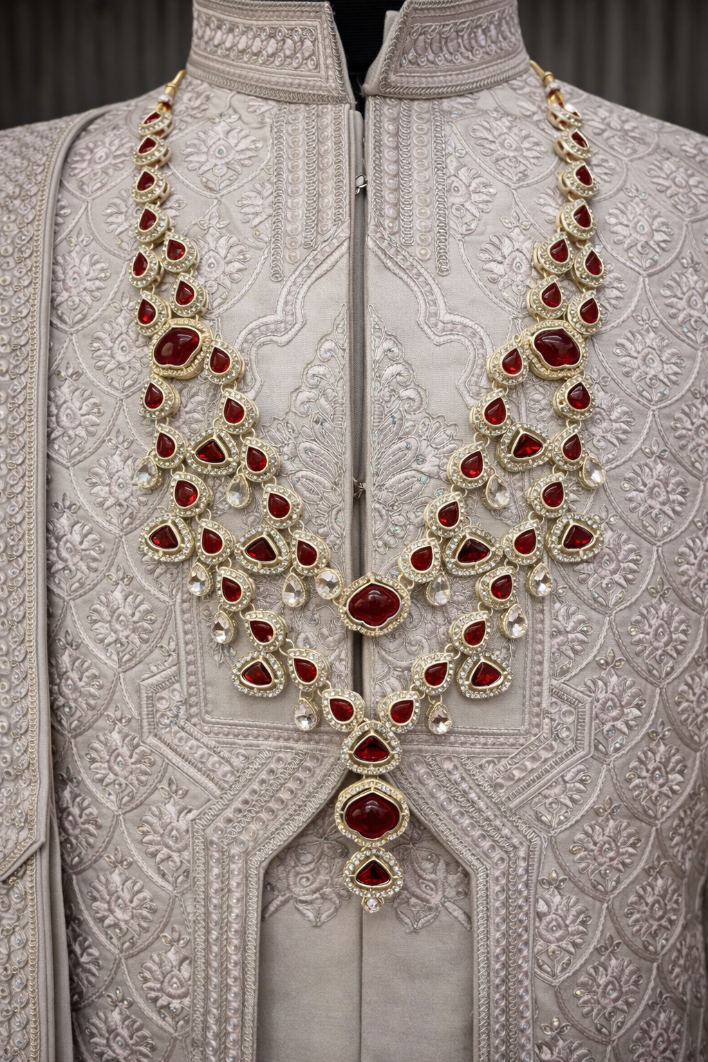Ruby Noor Cascade Kundan Mala