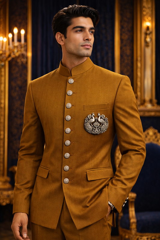 Mayur Royale Heritage Brooch & Button Set