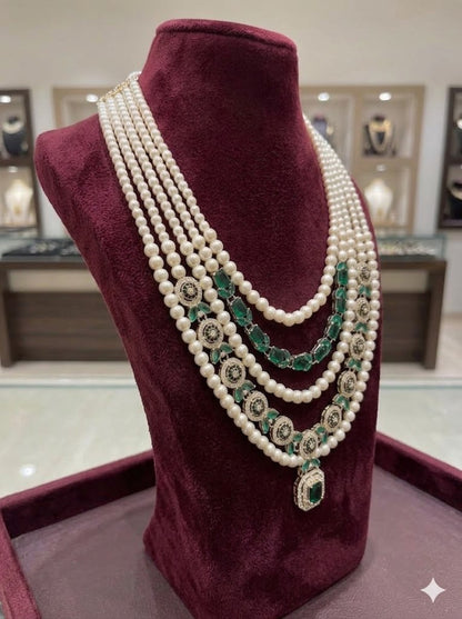 Panna Rajsi Pearl Kundan Mala