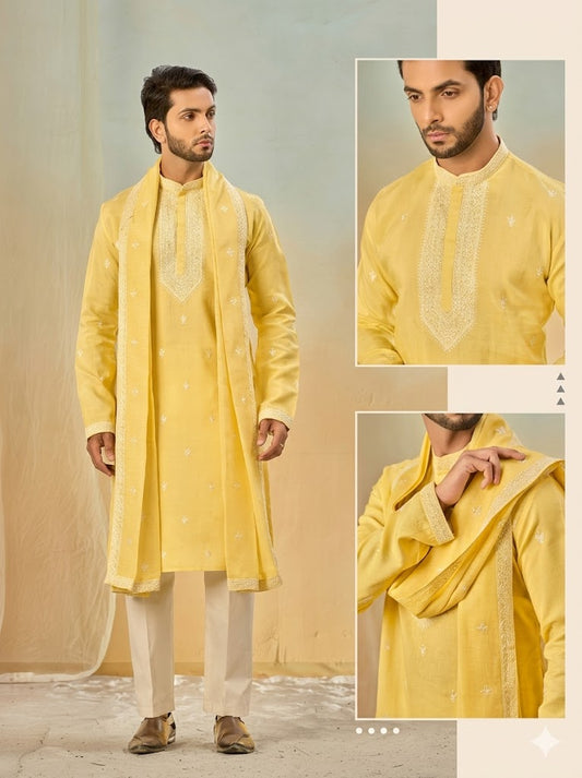 The Summer Saffron Linen Ensemble