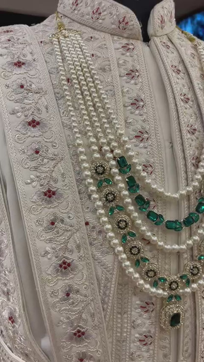 Panna Rajsi Pearl Kundan Mala