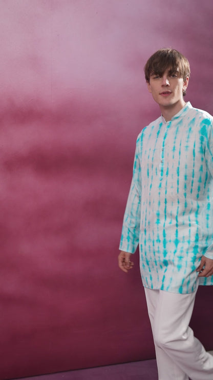 BLUE MIRAGE ARTISANAL TIE-DYE KURTA SET