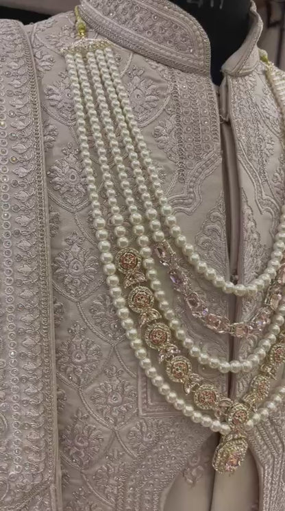 Shahi Moti Polki Layered Mala