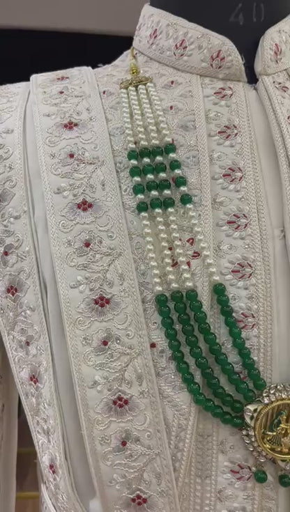 Radha Krishna Emerald Heritage Mala