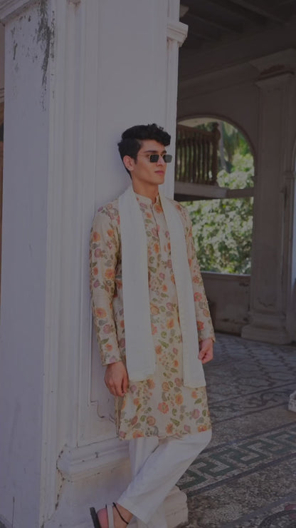 “Rajsi Gulbagh Tussar Silk Kurta Set”